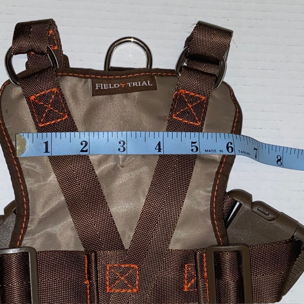 Field Trail Dog Outdoor Tactical Harness In Brown And Orange. - Picture 5 of 6